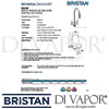 Bristan Beeline Kitchen Sink Mixer Tap Dimension